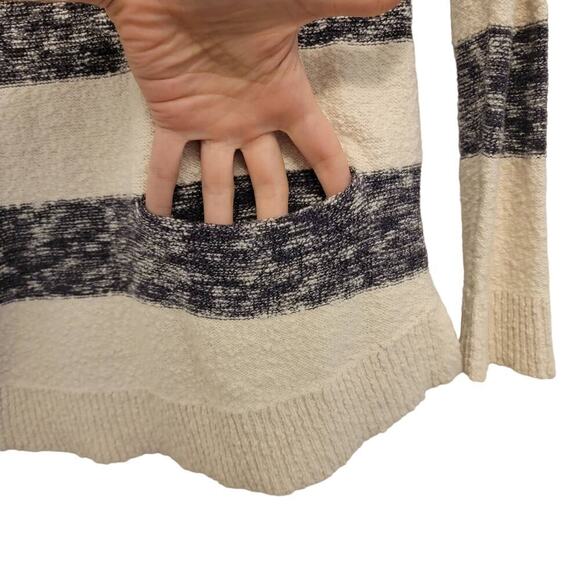 Lou and Grey Sweater Nautical Pullover Beachy Blue and White Striped Small 404 - Picture 6 of 13
